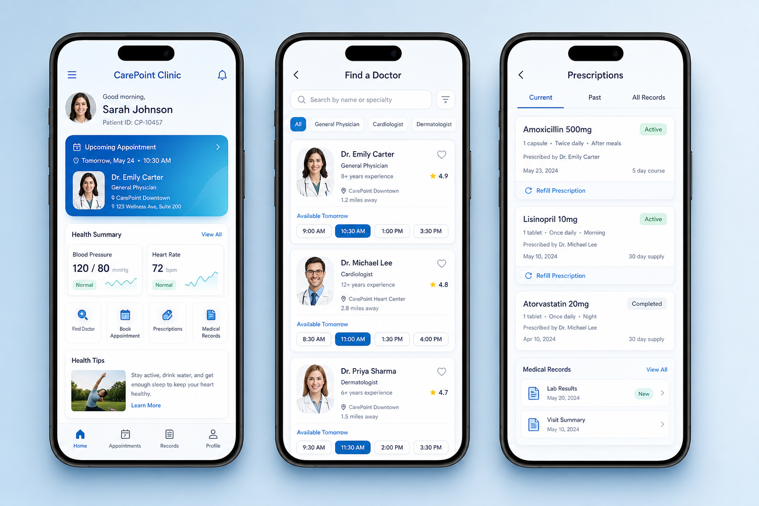 CarePoint Clinic Mobile Application
