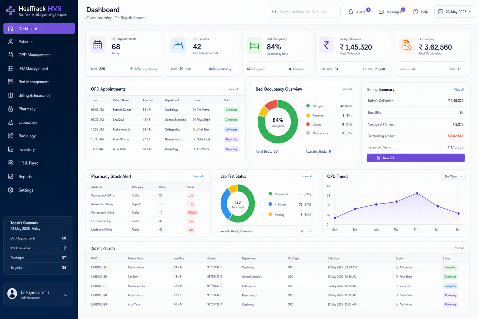HealTrack HMS - Hospital Management System