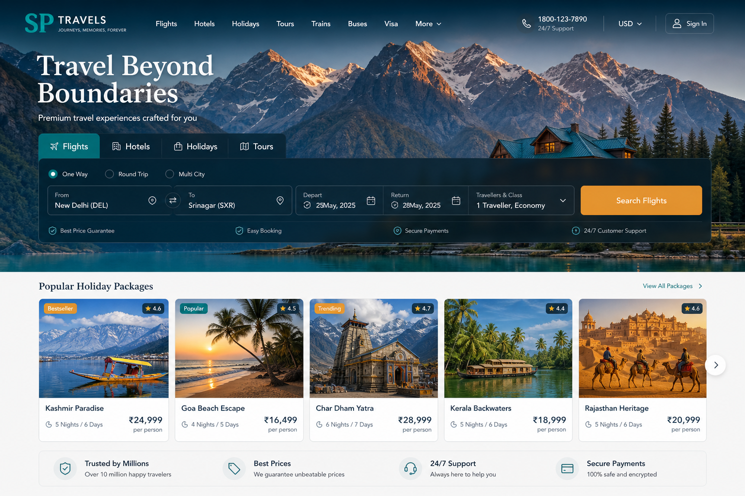 SP Travels Agency Website